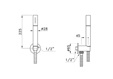 SIRIUS - Wall-mounted handshower with bracket by RUBINETTERIE STELLA - view 3